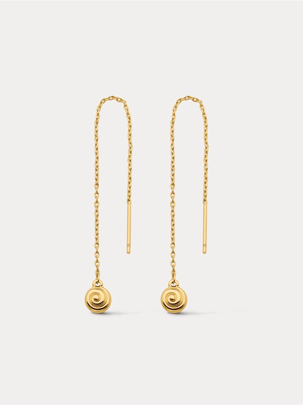 NWT Luv AJ Gold color Seashell THREADER EARRINGS new